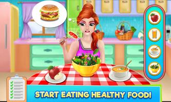 High School Sports Girl: Fat to Fit Fitness Game capture d'écran 1