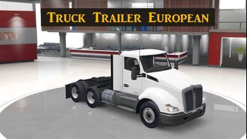 Truck Trailer European Affiche