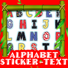 Alphabet stickers Text Tips simgesi
