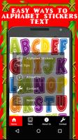 Alphabet stickers Text Tips penulis hantaran