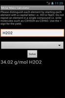 Molar Mass Calculator capture d'écran 1