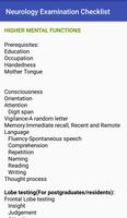 2 Schermata Neurology Examination Checklis