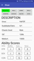 D&D 3.5 Character Sheet الملصق