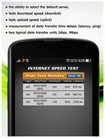 برنامه‌نما Test My Internet Speed عکس از صفحه