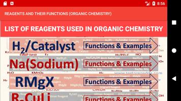 REAGENTS AND THEIR FUNCTIONS ORGANIC CHEMISTRYFree-poster
