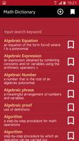 Math Dictionary Affiche