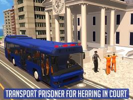 الشرطة حافلة نقل السجين الملصق