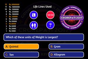 Crorepati 2017 KBC Quiz স্ক্রিনশট 2