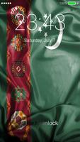 Flag of Turkmenistan Lock Screen & Wallpaper captura de pantalla 1