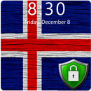 Flag of Iceland Lock Screen & Wallpaper APK