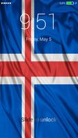 Flag of Iceland Lock Screen & Wallpaper Affiche
