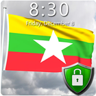 ikon Flag of Myanmar Lock Screen & Wallpaper