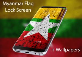 Flag of Myanmar Lock Screen & Wallpaper Cartaz