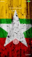 Flag of Myanmar Lock Screen & Wallpaper captura de pantalla 2