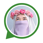 Status WA Hijrah : Kartun Lucu Muslimah icône