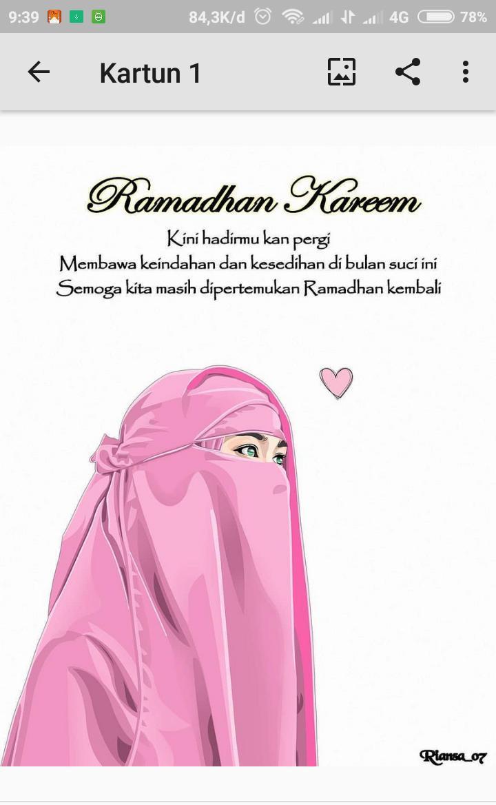 Gambar Kartun Muslimah Bercadar Membawa Al Quran Kartun Gambar Animasi