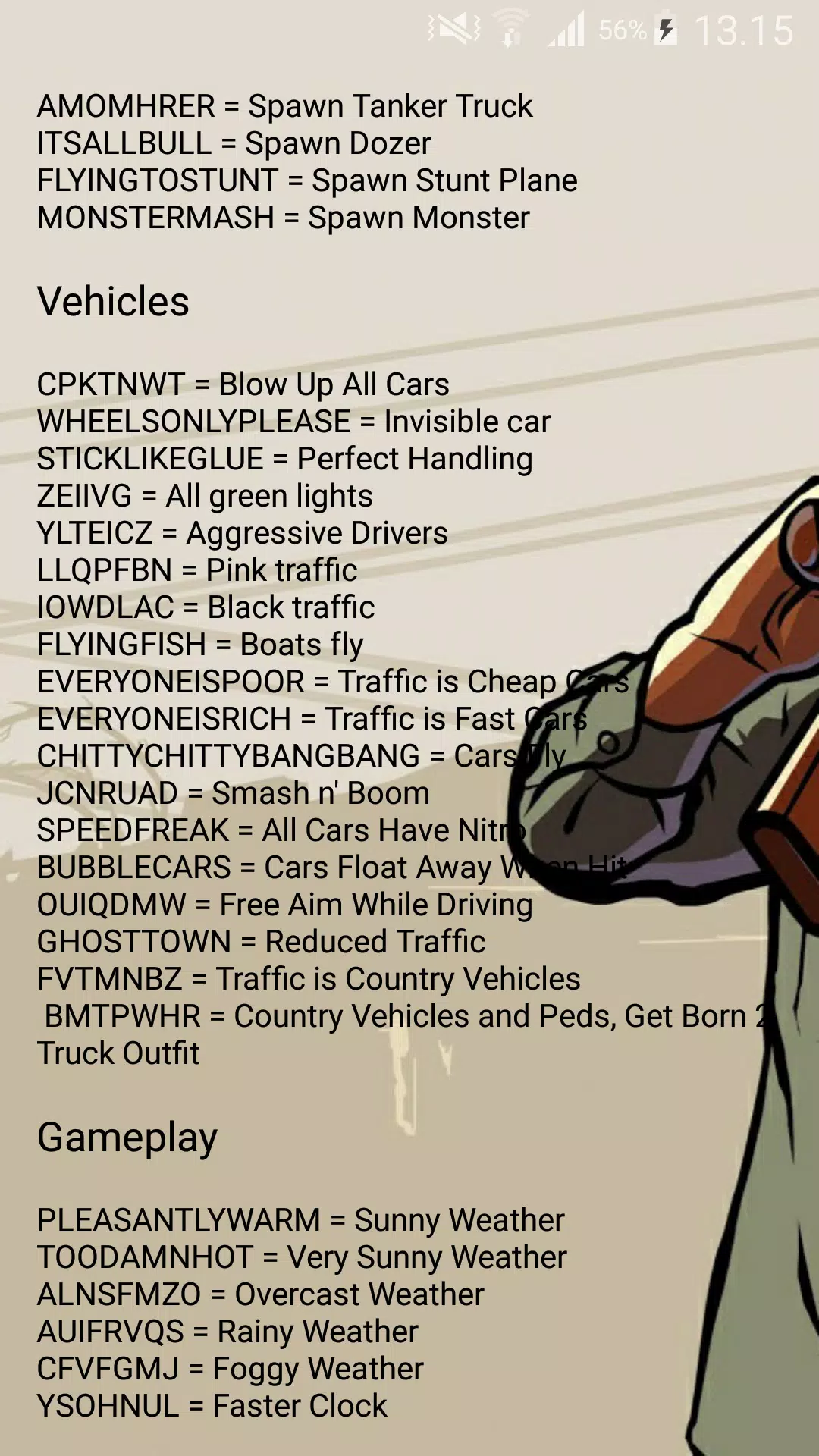Gta Sa Cheats For Android Apk Download