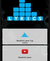 Poster Kendrick Lamar Top Lyrics