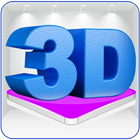 3D टेक्स्ट पर तस्वीरें आइकन