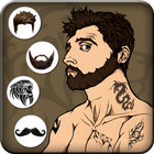 Tattoo & Beard & Moustache Boys Photo Editor ícone