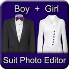 Boy and Girl Suit Photo Editor icône