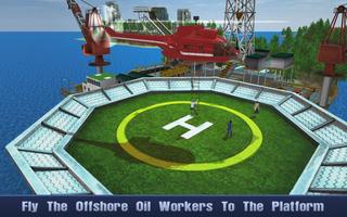 Offshore Oil Helicopter Cargo Affiche