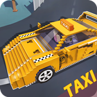 Blocky Taxi Driver: City Rush icône