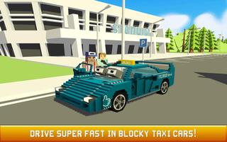 Blocky Taxi Driver: City Rush ảnh chụp màn hình 3