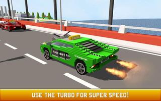 Blocky Taxi Driver: City Rush تصوير الشاشة 1