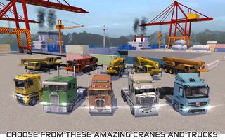 Poster Cargo Ship Manual Crane