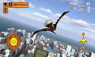 Águia Pássaro Cidade Simulator Cartaz