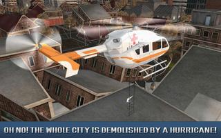 Helicopter Hurricane Rescue Affiche