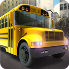 Défi autobus scolaire icône