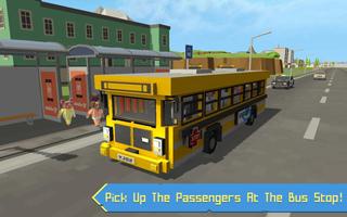 School Bus Game Blocky World capture d'écran 3
