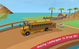School Bus Game Blocky World capture d'écran 2