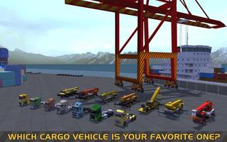 Truck & Crane SIM Navire cargo Affiche