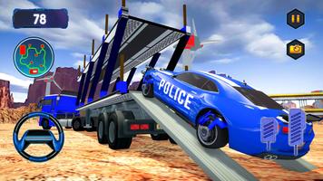 Off Road Police Robot and Cars Transport Truck capture d'écran 2