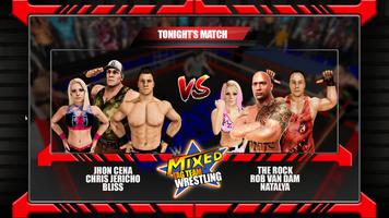 3 Schermata Mixed Tag Team Match:Superstar Men Women Wrestling