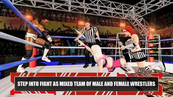Poster Mixed Tag Team Match:Superstar Men Women Wrestling