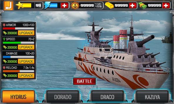 Sea Battleship Combat 3D 1.4 APK + Mod (Weak enemy) for Android