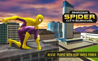 Amazing Spider Cidade Survival Cartaz