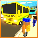 Cube Craft Pixel School Bus 3D APK