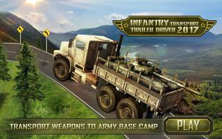 Infantry Transport Trucker 3D- Offroad Military 포스터