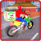 Moto Pizza Delivery Bike: Entrega de pizza en la icono