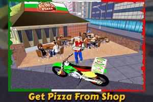 Moto Pizza Delivery Bike: Entrega Pizza na Cidade Cartaz