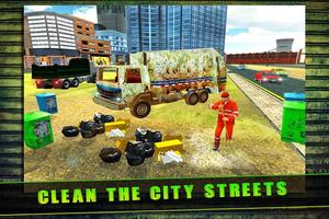 リアルゴミトラック＆ゴミ箱：都市クリーナー3D ポスター
