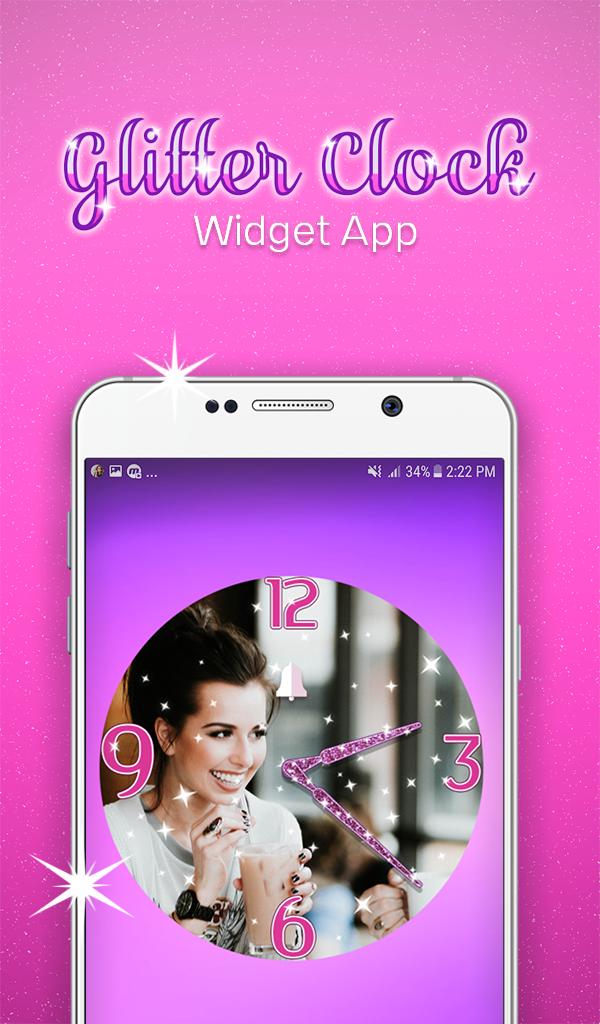Glitzer Uhr Wecker Widget für Android - APK herunterladen