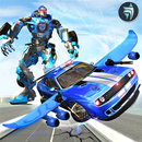 US Police Flying Robot Hover Car : Flying Car Game APK