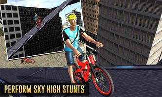 City Rooftop BMX Bicycle Rider plakat