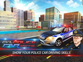 Civil Police Car Driving 2016 Affiche